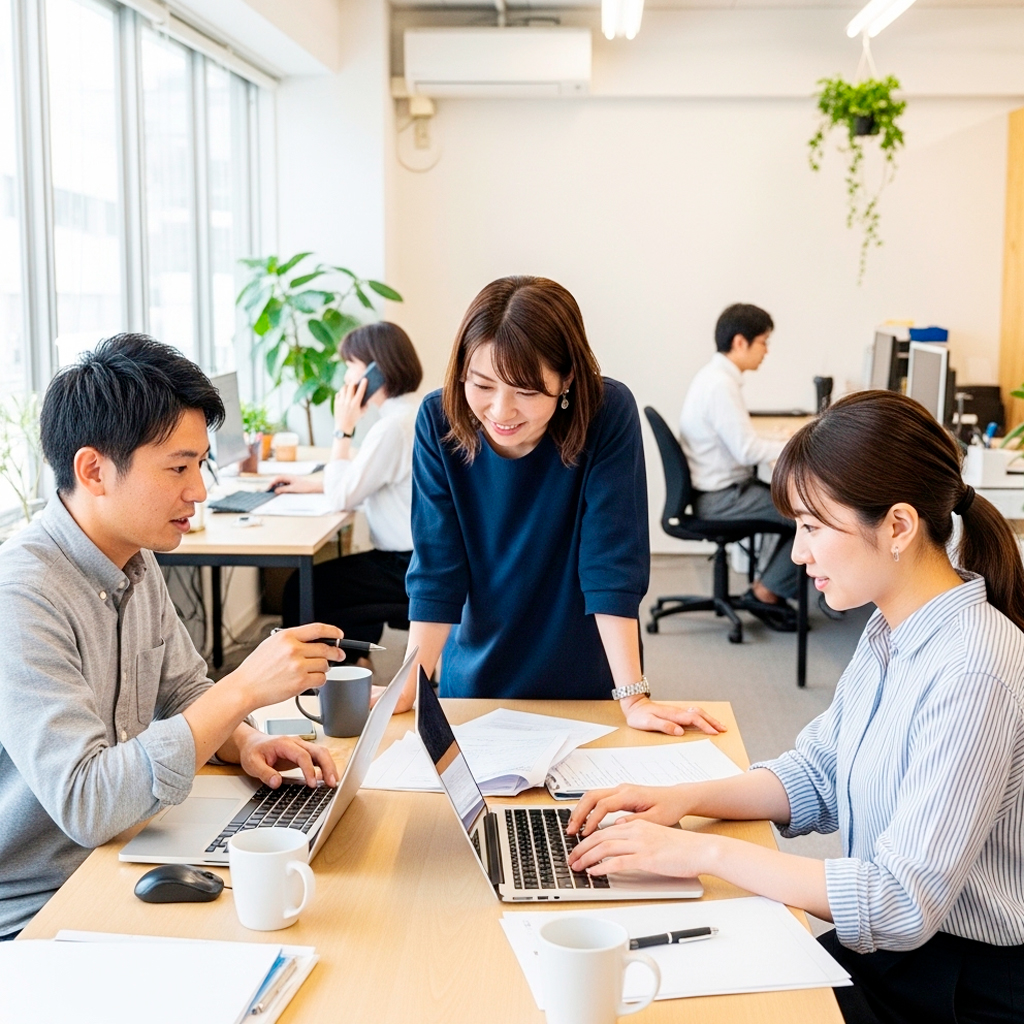 チームで仕事をしているイメージ画像