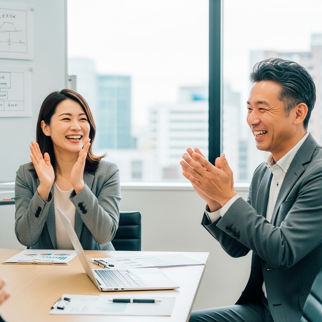 アイディアが浮かぶ会議のイメージ画像